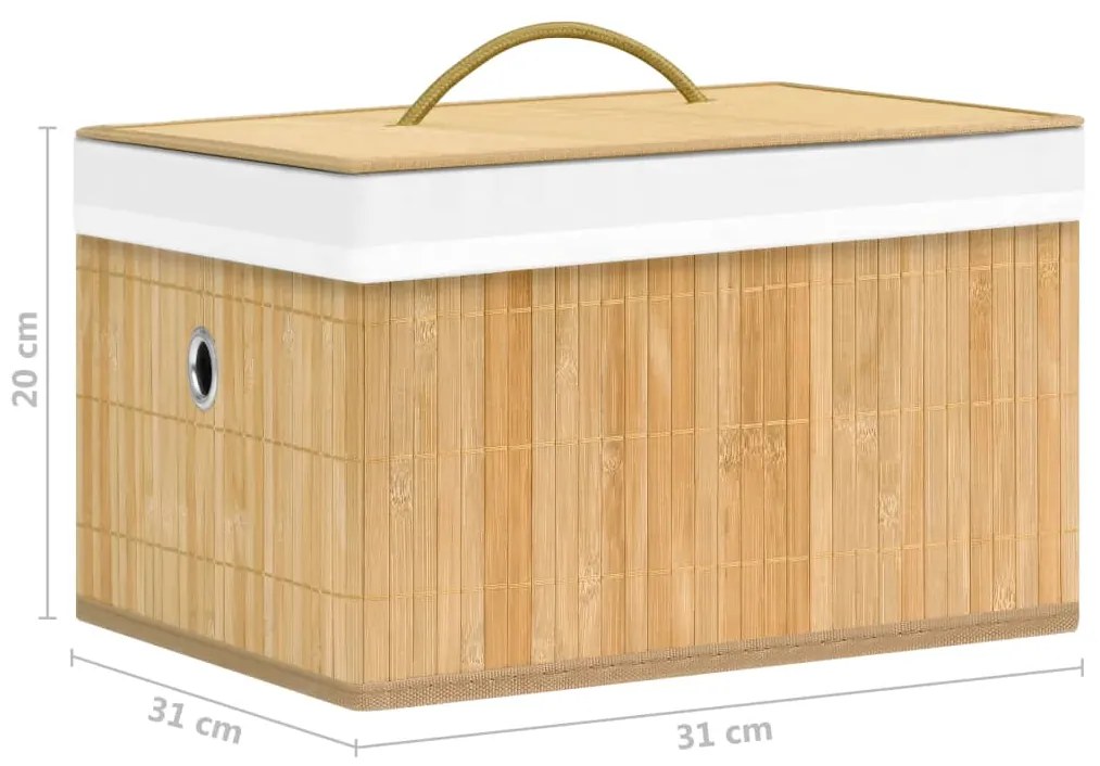 Caixas de arrumação 4 pcs bambu