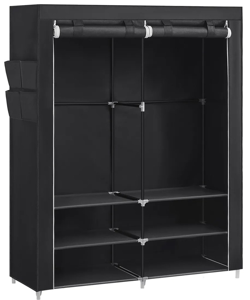 Guarda Roupa com prateleiras, muito espaço 45 x 127 x 176 cm preto