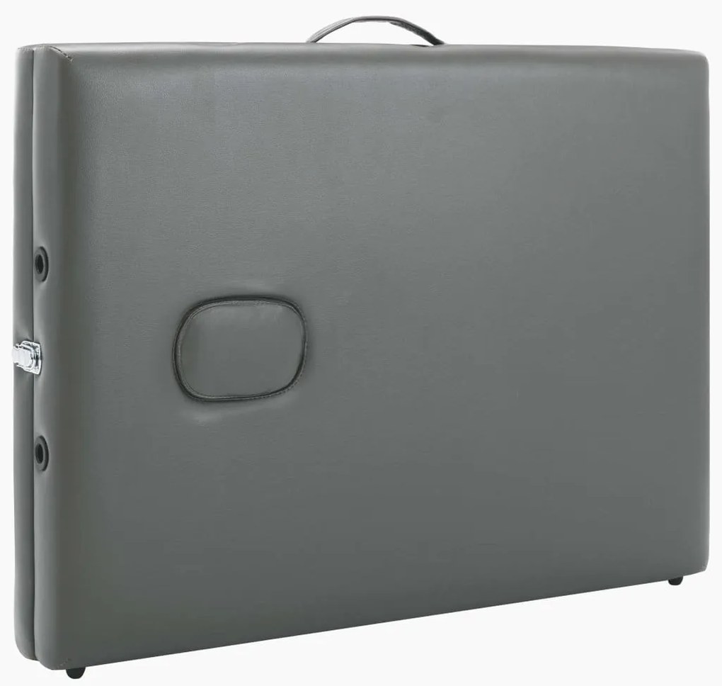 Mesa massagens c/ 2 zonas estrutura madeira 186x68 cm antracite
