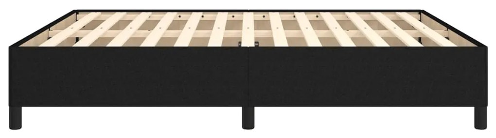 Estrutura de cama sem colchão 160x200 cm tecido preto