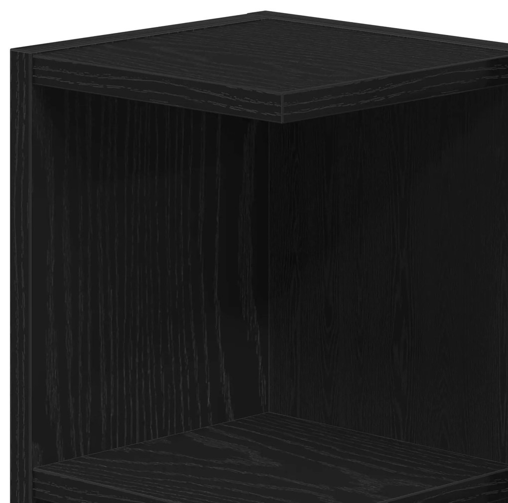 Conjunto de Móveis para Casa de Banho de 3 Peças Carvalho Preto Madeir