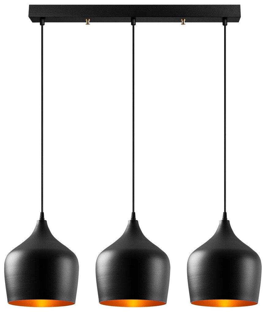 Candeeiro de Teto Dodo – Preto – 72 x 22 cm