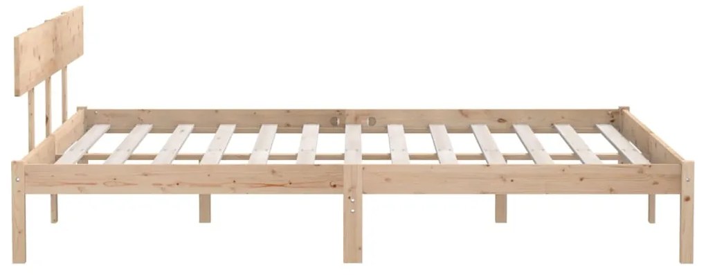 Estrutura de cama sem colchão 200x200 cm madeira maciça