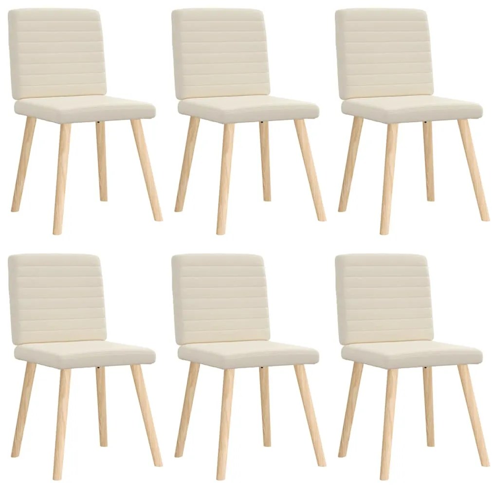 Cadeiras de jantar 6 pcs linho