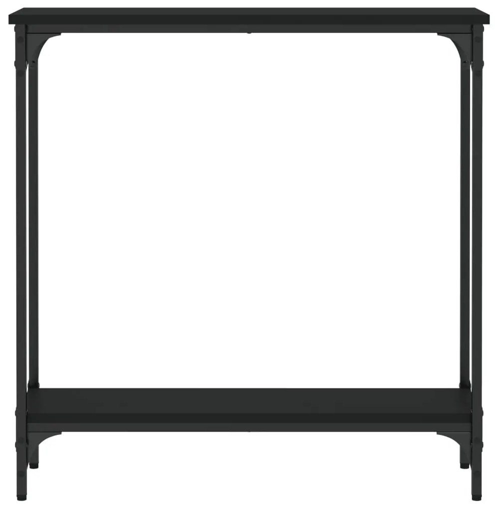 Mesa consola 75x22,5x75 cm derivados de madeira preto