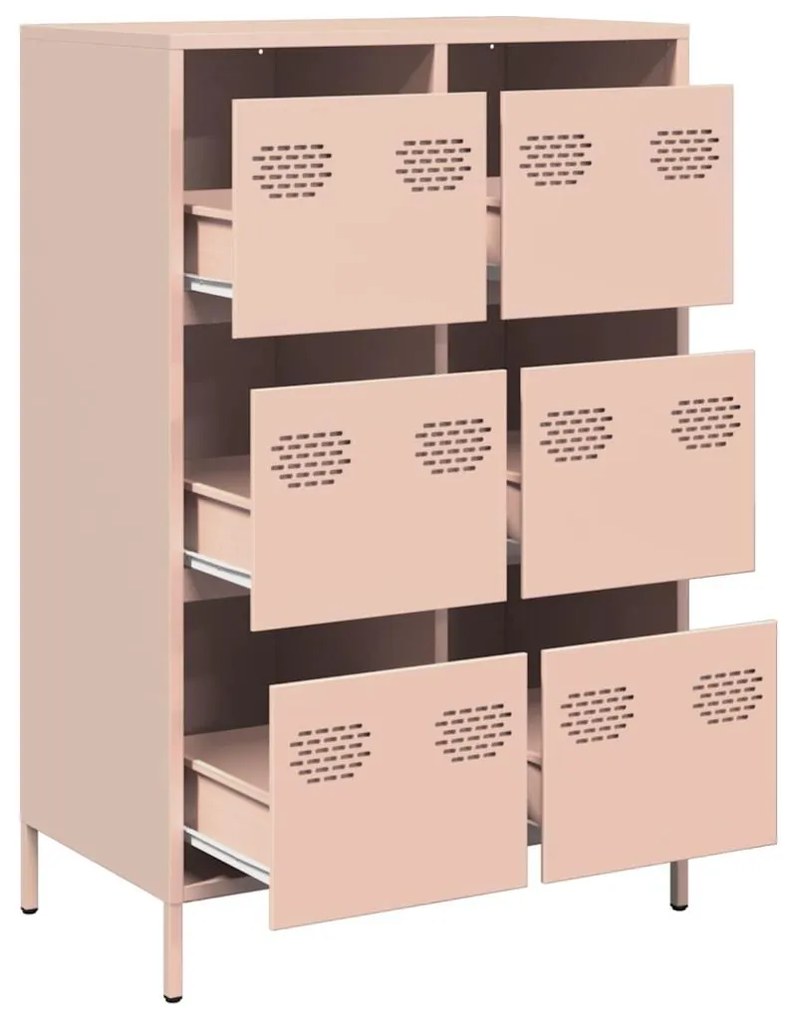 Móvel alto 68x39x101,5 cm aço rosa