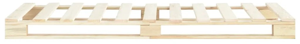 Estrutura de cama palete de pinho maciço 90x200 cm