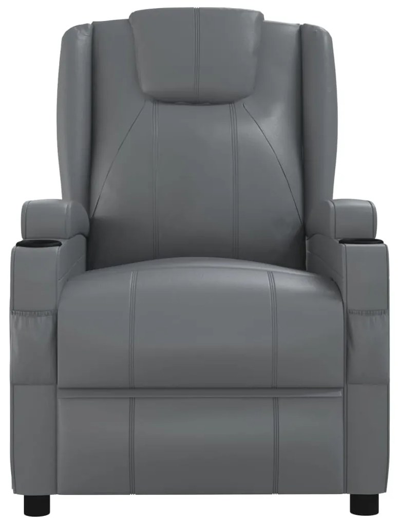 Poltrona de massagens couro artificial antracite