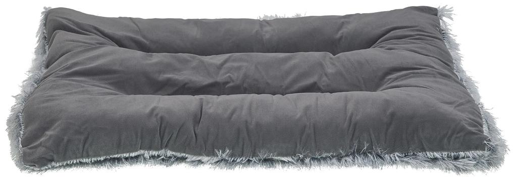 Cama para animal de estimação em veludo cinzento 60 x 45 cm ERGANI Beliani