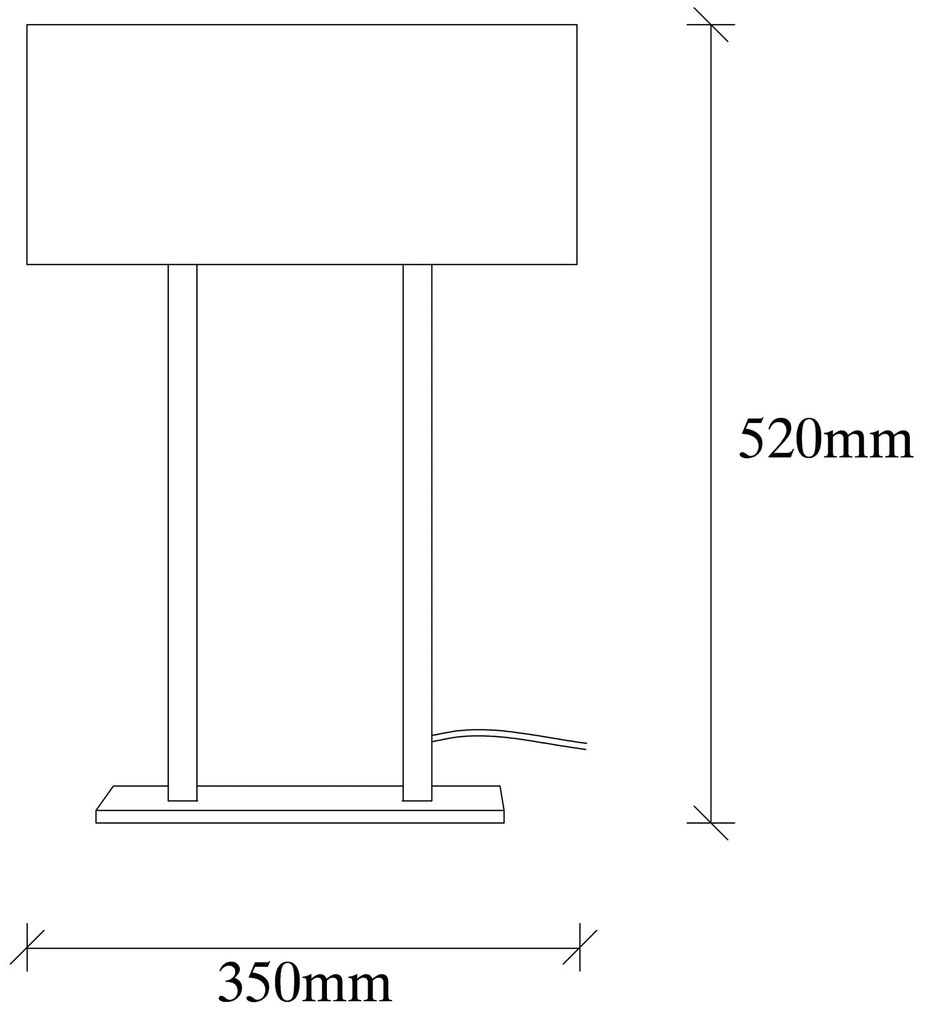 Candeeiro de Mesa Salihini – Branco e Preto – 35 x 15 cm