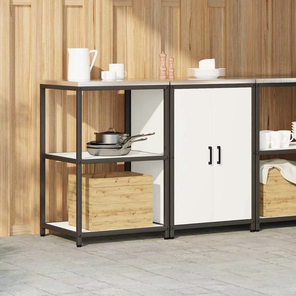 Conjunto de Armazenamento de Cozinha 2 pcs Branco