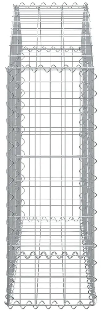 Cesto gabião arqueado 100x30x80/100 cm ferro galvanizado