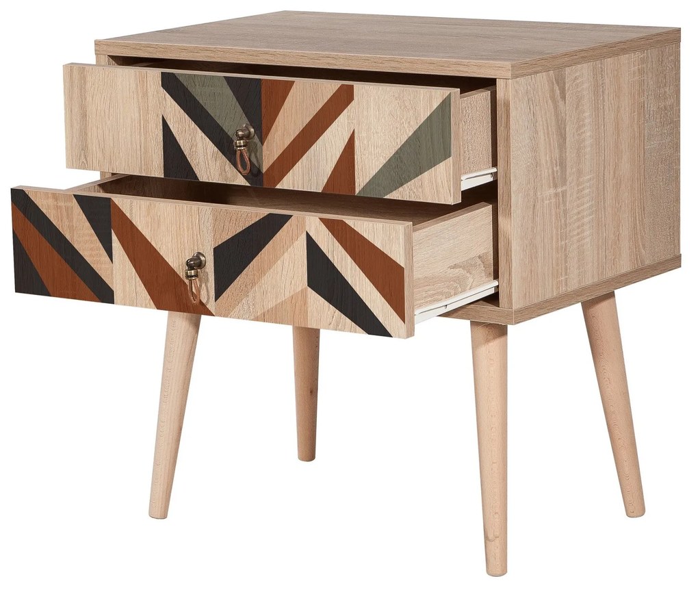 Mesa de Cabeceira City Two – Multicolor – 60x61x40 cm
