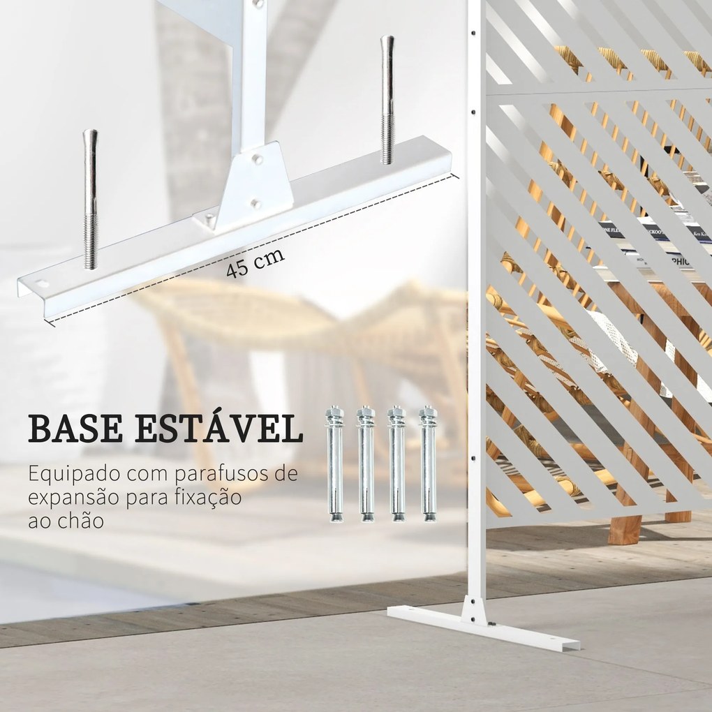 Biombo de Exterior Separador de Ambientes com 3 Peças com Padrão de Li