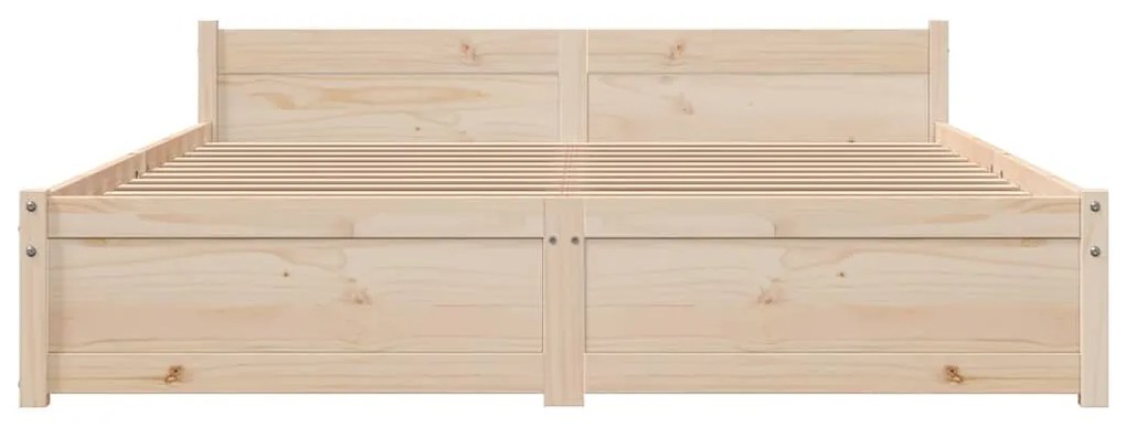 Estrutura de cama sem colchão 140x200 cm madeira maciça