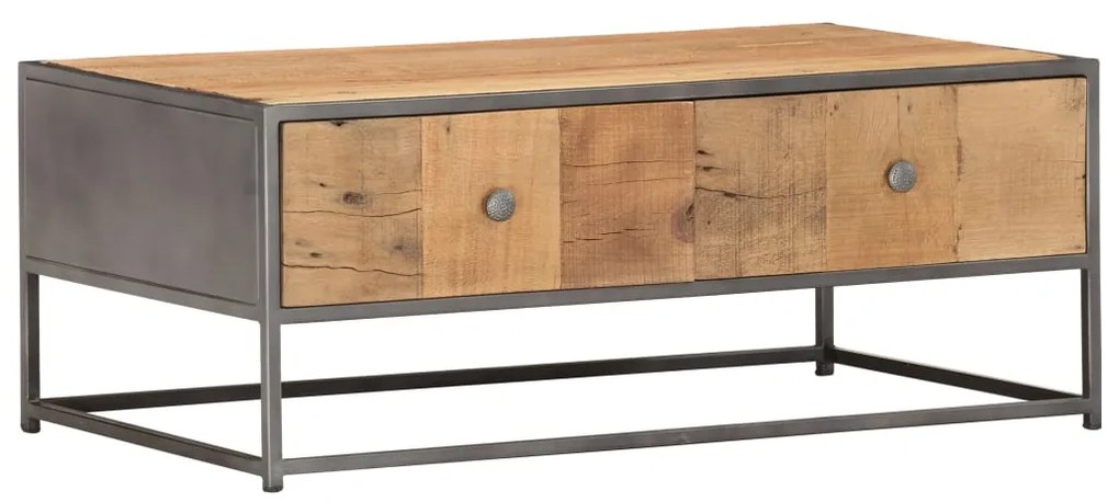 Mesa de centro 90x50x35 cm madeira recuperada maciça