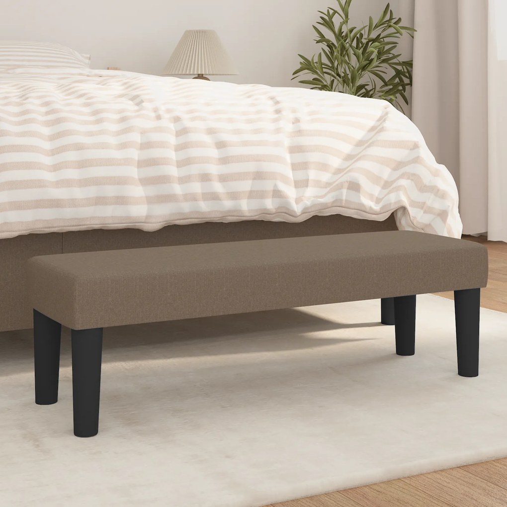 vidaXL Banco 100x30x30 cm tecido castanho-acinzentado
