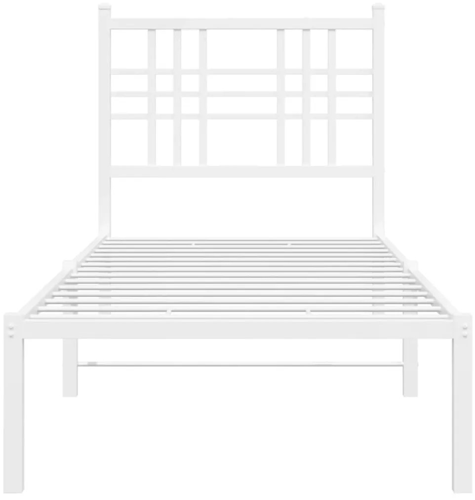 Estrutura de cama sem colchão com cabeceira 75x190 cm branco