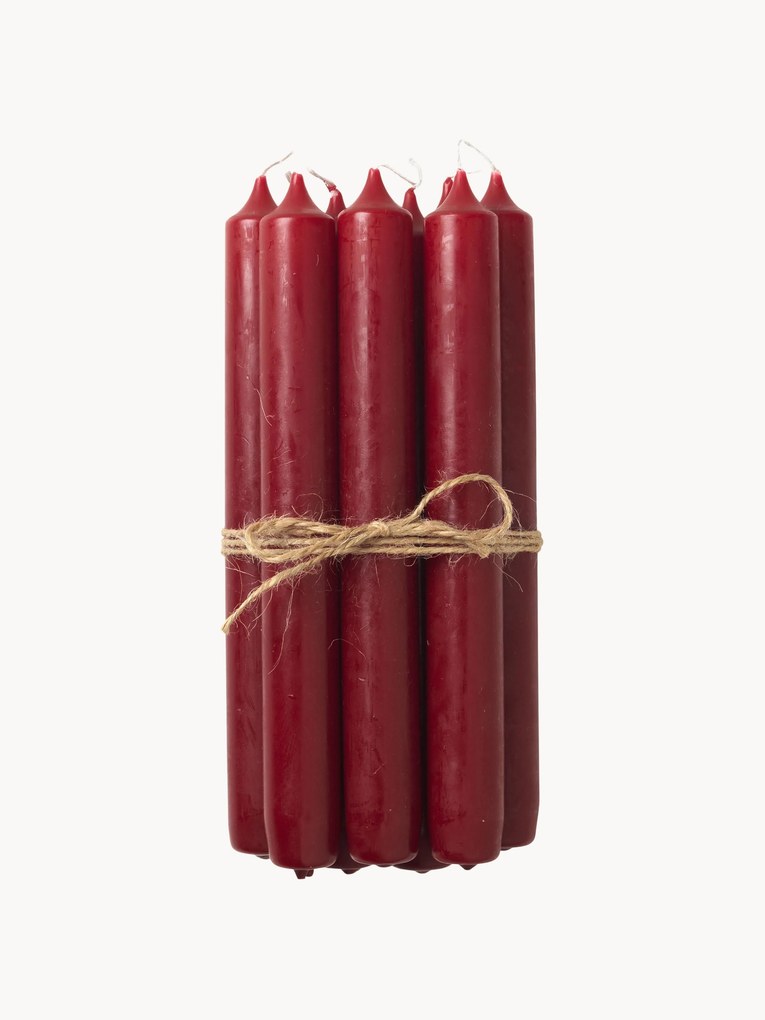 Velas de jantar cilíndricas Classic, conjunto de 10
