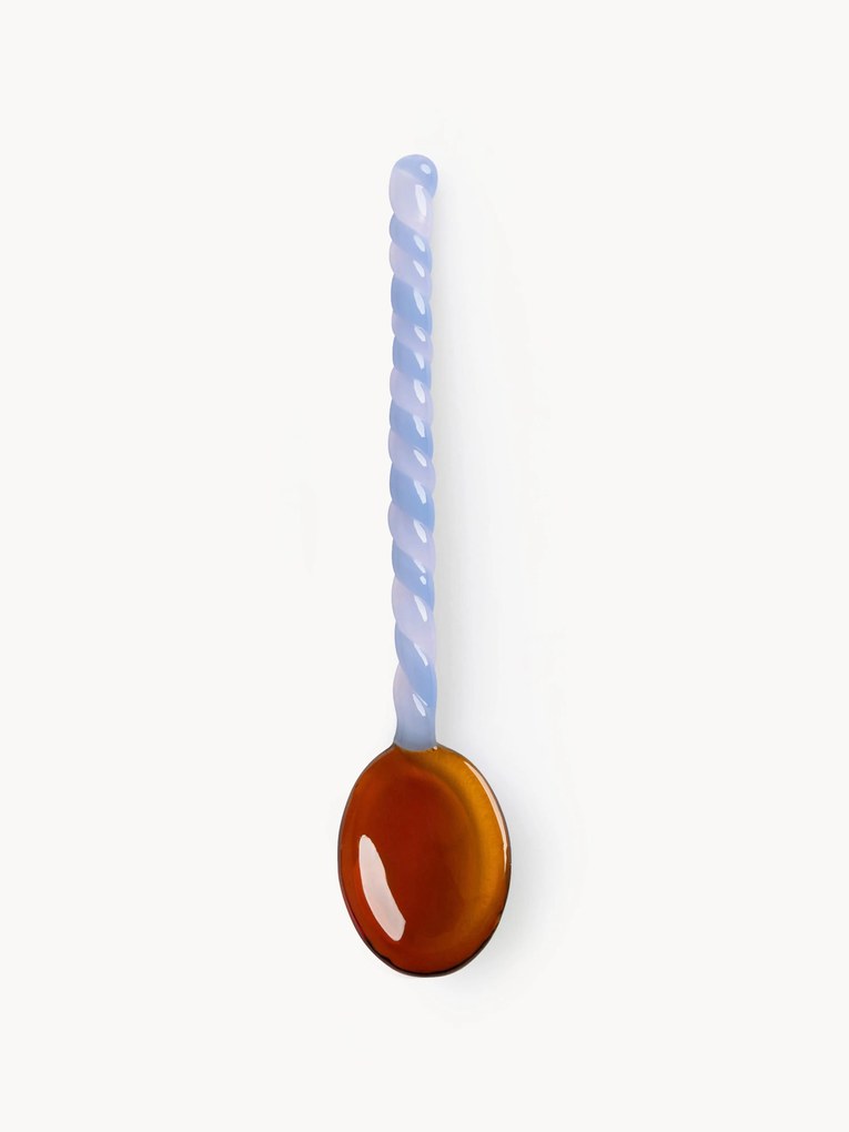 Colher de vidro de borosilicato artesanal Duet, 4 uni.