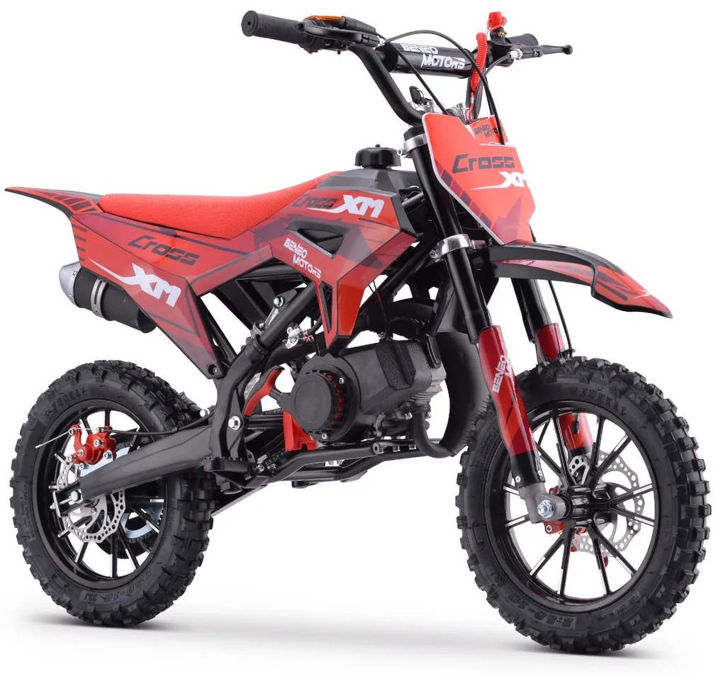 Mota cross gasolina 50 cc para crianças Motors CROSS XM Vermelha