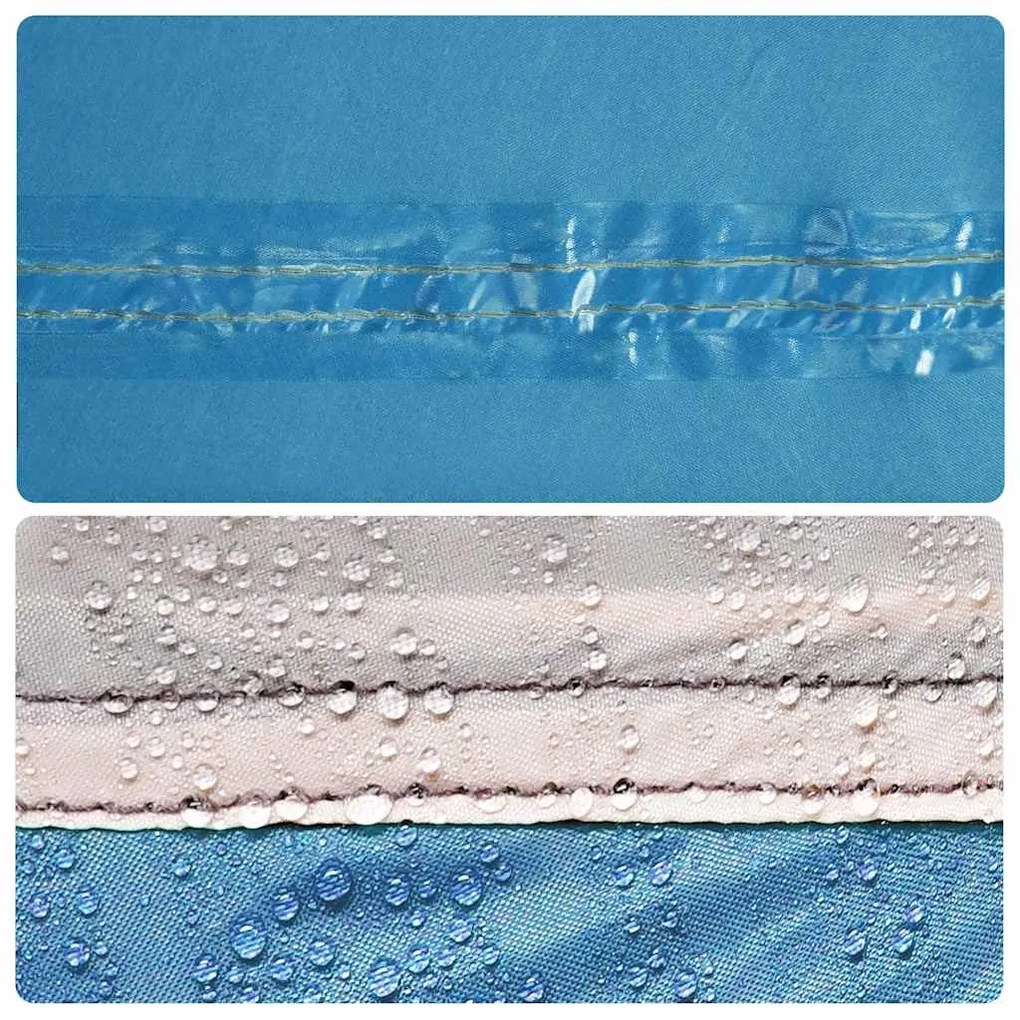 Corta-vento de campismo 366x152x152 cm impermeável azul