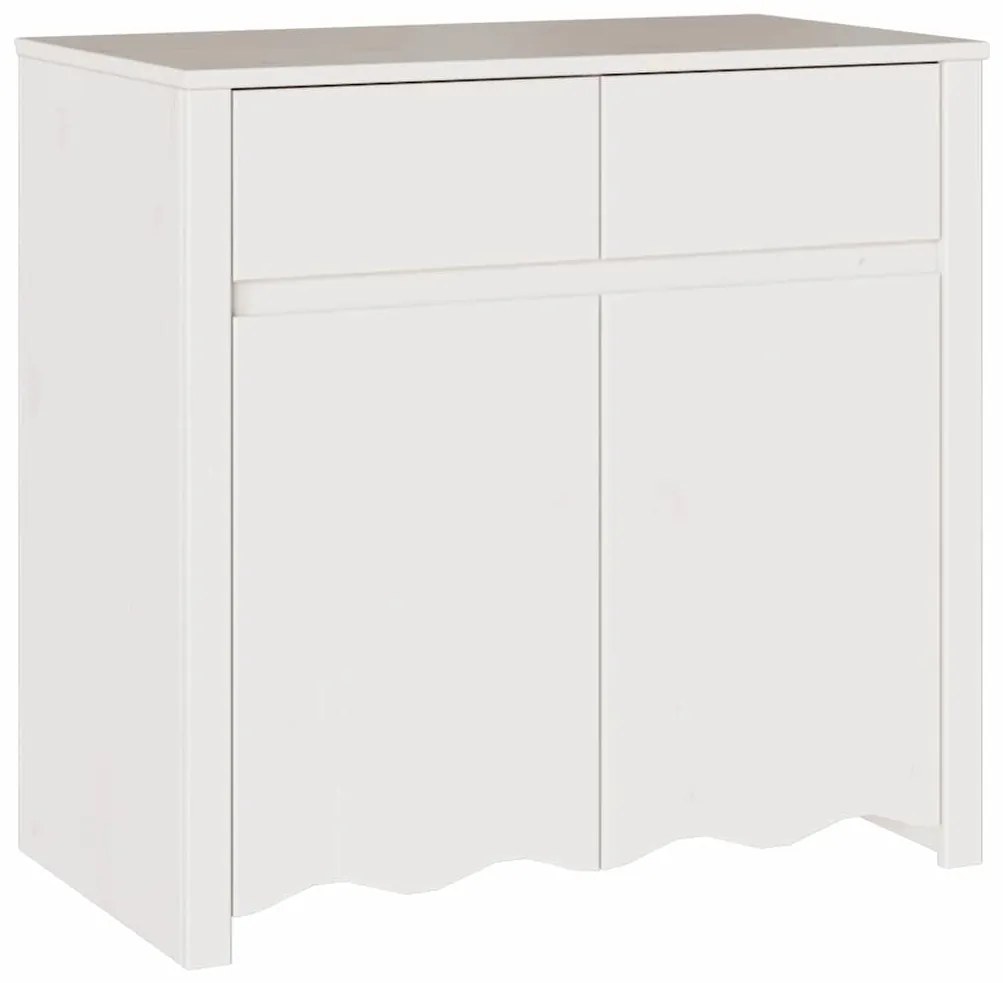 Buffet vidaXL "DRAMMEN" Branco 79x43x75,5 cm Madeira Sólida de Pinheir