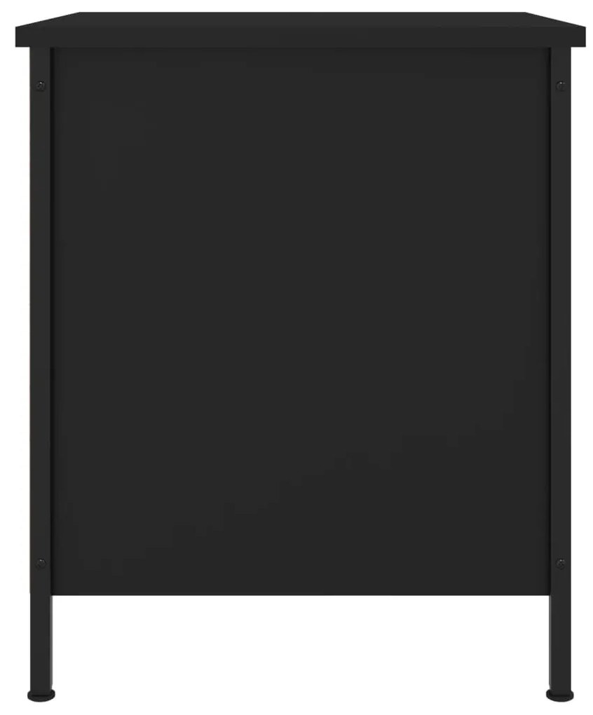 Mesas de cabeceira 2pcs 40x42x50 cm derivados de madeira preto
