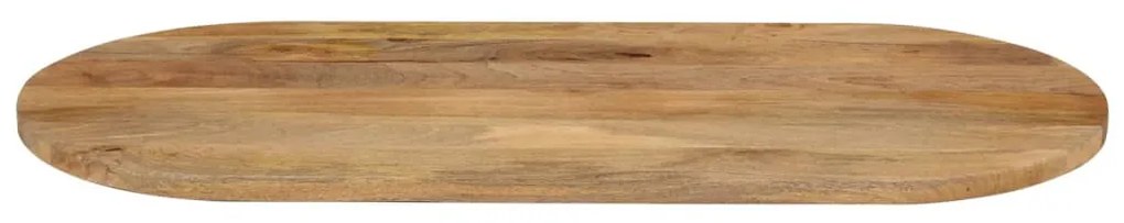 Tampo de mesa oval 100x40x3,8 cm madeira de mangueira maciça