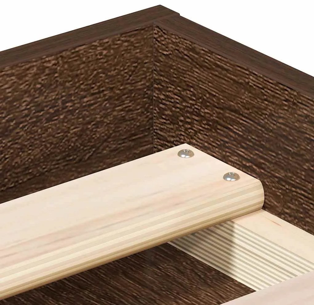 Estrutura de cama 140x190 cm carvalho castanho