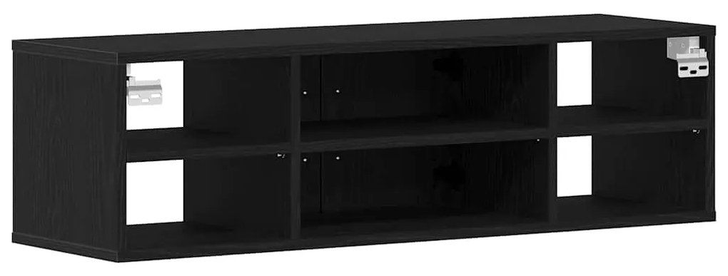 Prateleira montada na parede vidaXL Carvalho Preto 140x41x75 cm Madeir