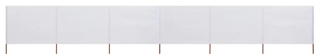 Para-vento com 6 painéis em tecido 800x160 cm cor areia branco