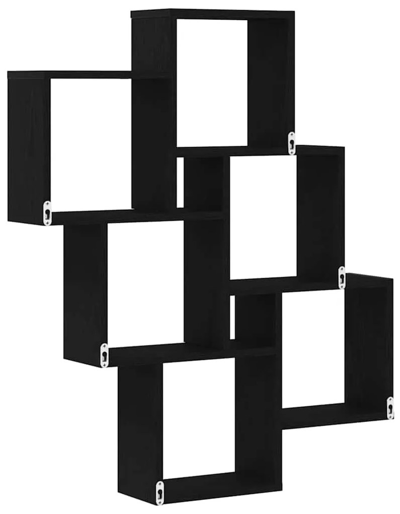 Armário de parede vidaXL em carvalho preto 78x15x92 cm em madeira reve