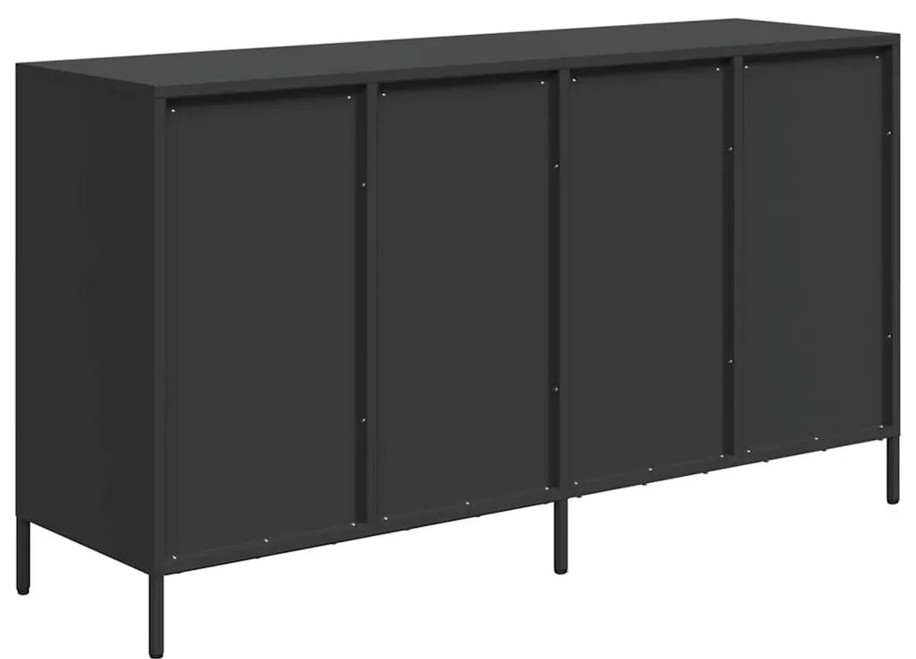 Aparador 135x39x73,5 cm aço laminado a frio preto