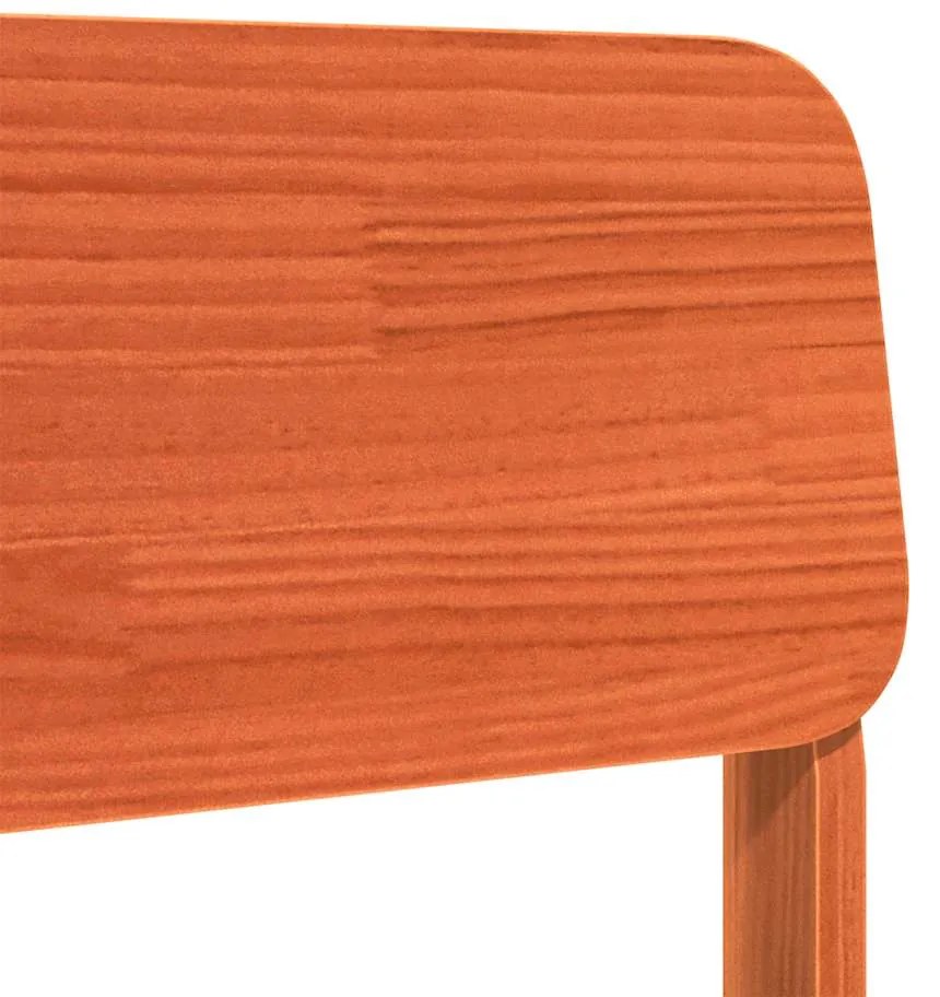 Cadeiras de jardim 2 pcs 60x52,5x72cm pinho maciço castanho-mel