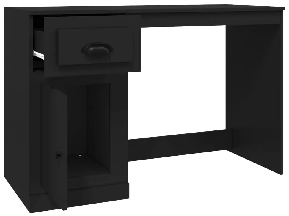 Secretária c/ gaveta 115x50x75 cm derivados de madeira preto