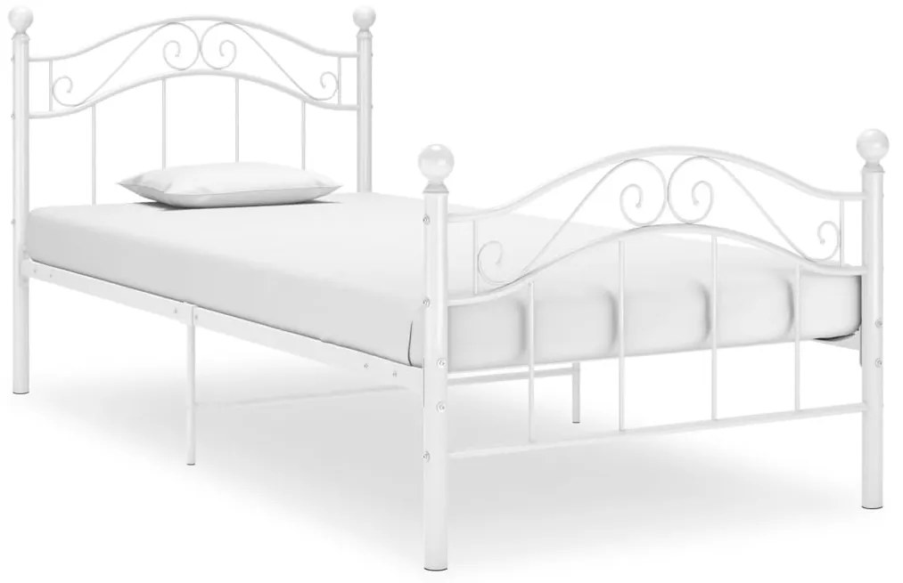 324992 vidaXL Estrutura de cama 100x200 cm metal branco