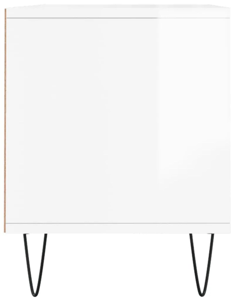 Móvel p/ TV 100x34,5x44,5 cm derivados madeira branco brilhante