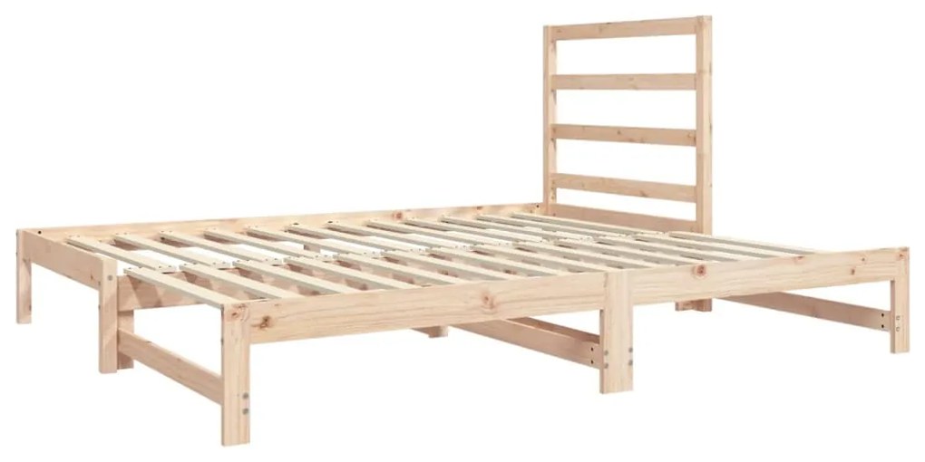 Estrutura sofá-cama de puxar 2x(90x190) cm pinho maciço