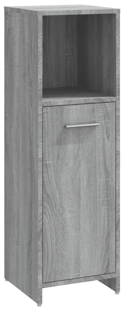3 pcs Conjunto móveis casa de banho madeira proc. cinza sonoma