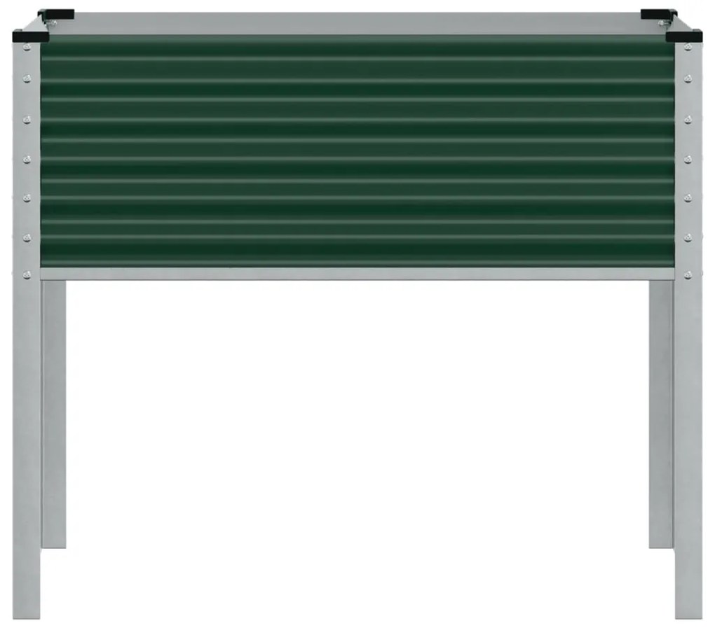 Vaso/floreira de jardim 100x41x90 cm aço verde