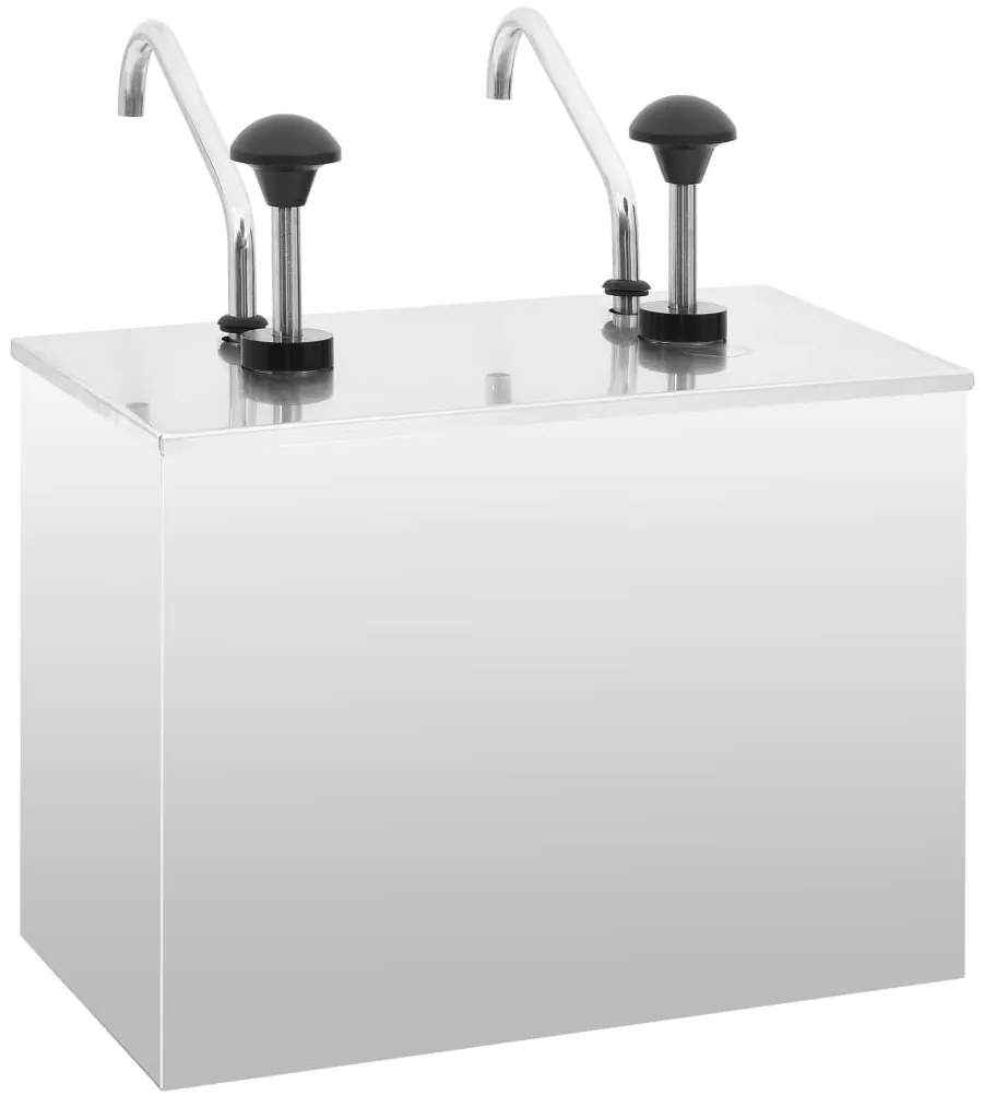 Dispensador de molhos aço inoxidável 2 x 3,5 L