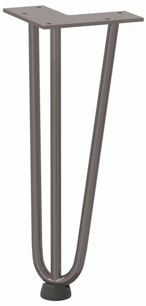 Pernas de grampo para mesa de centro 4 peças Aço natural 30 cm Aço mac