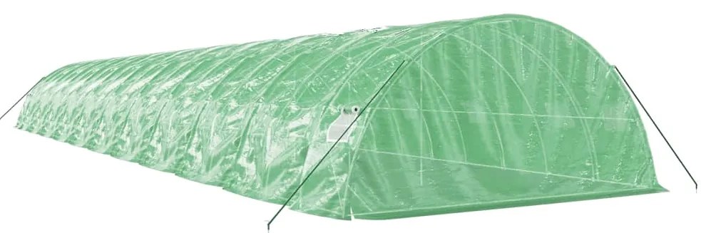 Estufa com estrutura de aço 110 m² 22x5x2,3 m verde