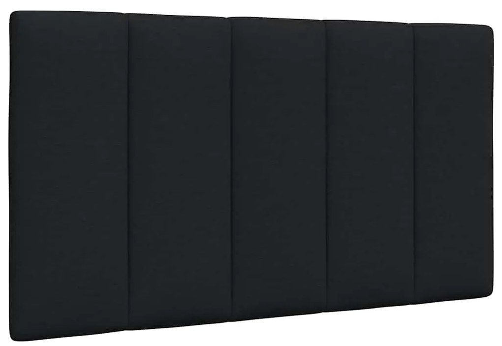 vidaXL Almofadão de cabeceira 90 cm tecido preto