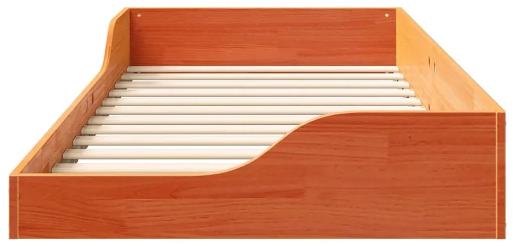 Estrutura de cama de chão Castanho-mel 100 x 200 cm
