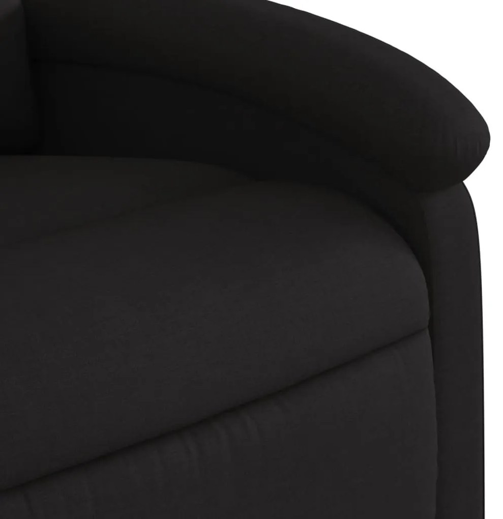 Poltrona de massagens reclinável elevatória tecido preto