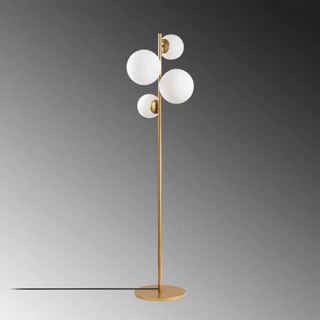 Candeeiro de Pé Fazli – Dourado – 33 x 33 x 162 cm