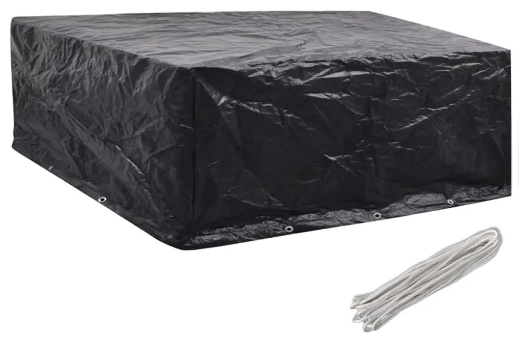 Capas para mobiliário de jardim 2 pcs 10 ilhós 260x260x90 cm