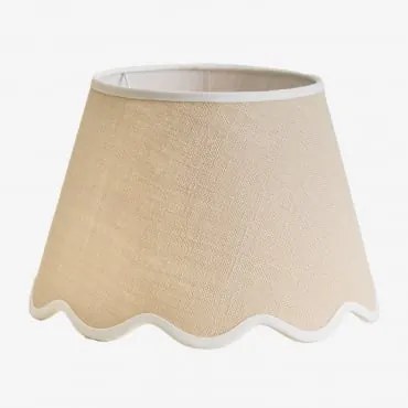 Berne Lampshade Ø35 Cm & Candeeiro De Mesa & Juta Natural - Algodão Branco - Sklum